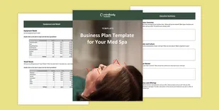 Preview images of the template cover and contents.